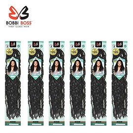 (6-PACK) Bobbi Boss Synthetic Hair Crochet Braids African Roots Braid Collection Nu Locs 24" (2)
