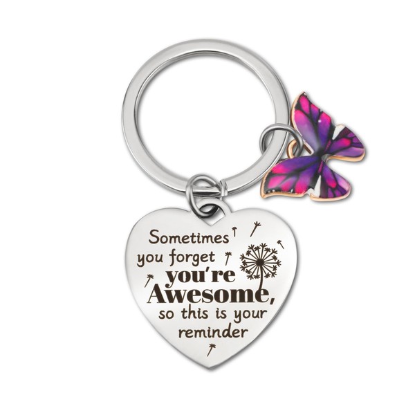 XIHIRCD Inspirational Gifts Keychain for Women, Heart Shaped Sometimes You