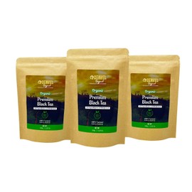 CENVEL®️ Organic Loose leaf Black Tea | 100% Pure Natural Black Tea | Single Estate Tea | 450g (Organic Black, Multipack of 3 x 150g)