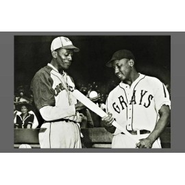 1942 Satchel Paige Vs Josh Gibson PHOTO Kansas City Monarchs, Negro League Stars