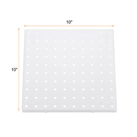 HARFINGTON Pegboard Combination Wall Organizer Kit Wall Mount Display Pegboard Panel Kits with 4pcs Pegboards and 48pcs Accessories Modular Hanging for Crafts Organization Wall Storage, White