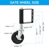 PATIKIL 4 Inch Gate Wheels for Wooden Gate, Rubber Gate