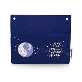Offlinebags Wandschmuck & Digital Detox Tool Smartphone-Garderobe Wanddeko Filztasche Handyaufbewahrung Handytasche Familie Geschenkidee Handyfreie Räume Produktivität (Blau - Good Sleep)