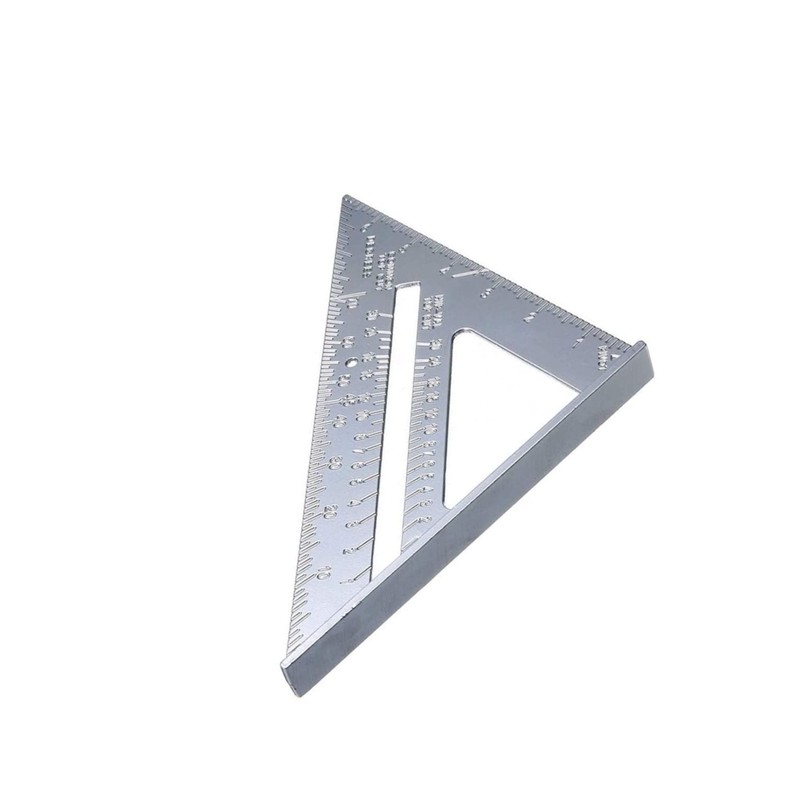 TX Triangle Ruler Carpenters Measuring Tool Triangle Protractor Aluminium Square