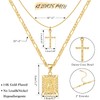 KELORIS PATH Gold Layered Initial Cross Necklace, 14K Gold Plated