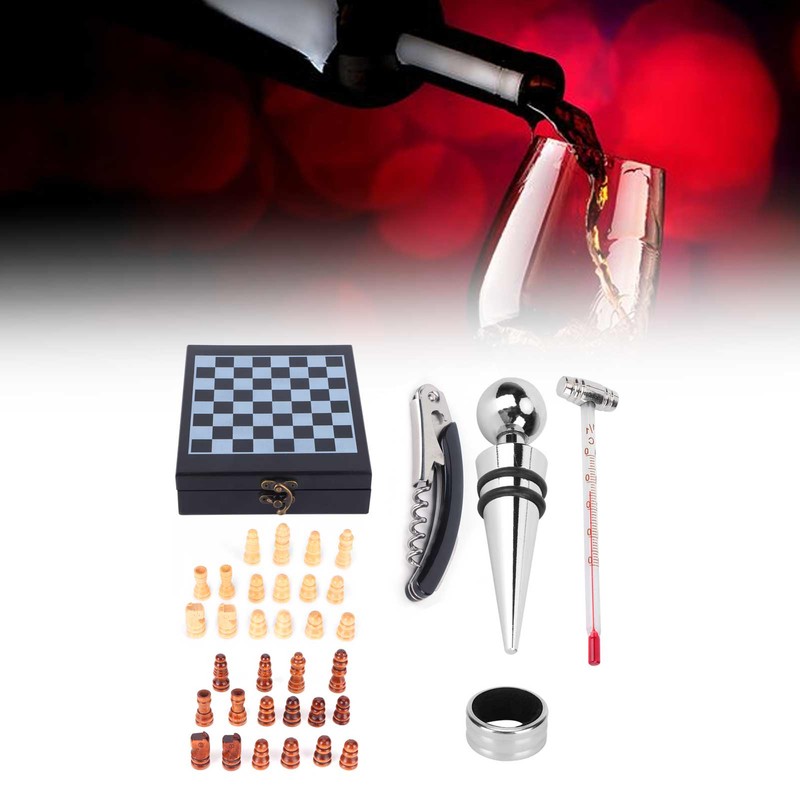 Stainless Steel Wine Opener Set with Thermometer Wine Corkscrew Present