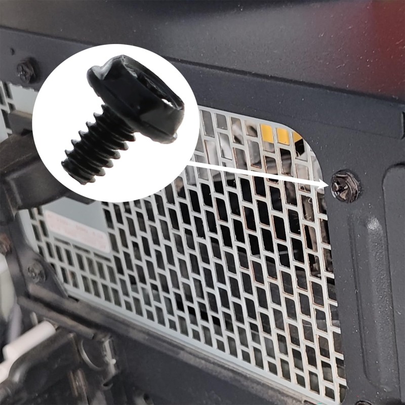 MEETOOT 100PCS 6#-32x6 Hex Washer Head Replacement PC Case Mounting