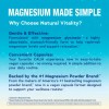 Magnesio Calm Natural Vitality 120 Cápsulas Sabor Vegano