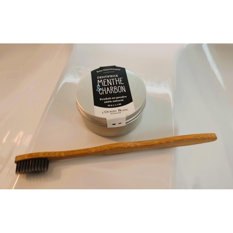 Toothpaste Powder Mint & Charcoal 50g Natural Care & Whitening