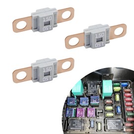 Rebvugr 3PCS AMI/Midi Fuse, Car Fuses, 40 Amp AMI High Current Link Replacement, Automotive Accessories Car Midi Bolt-on Assortment Kit for Cars, Trucks, Boats, Caravans, Electrocar Golf Cart (150A)