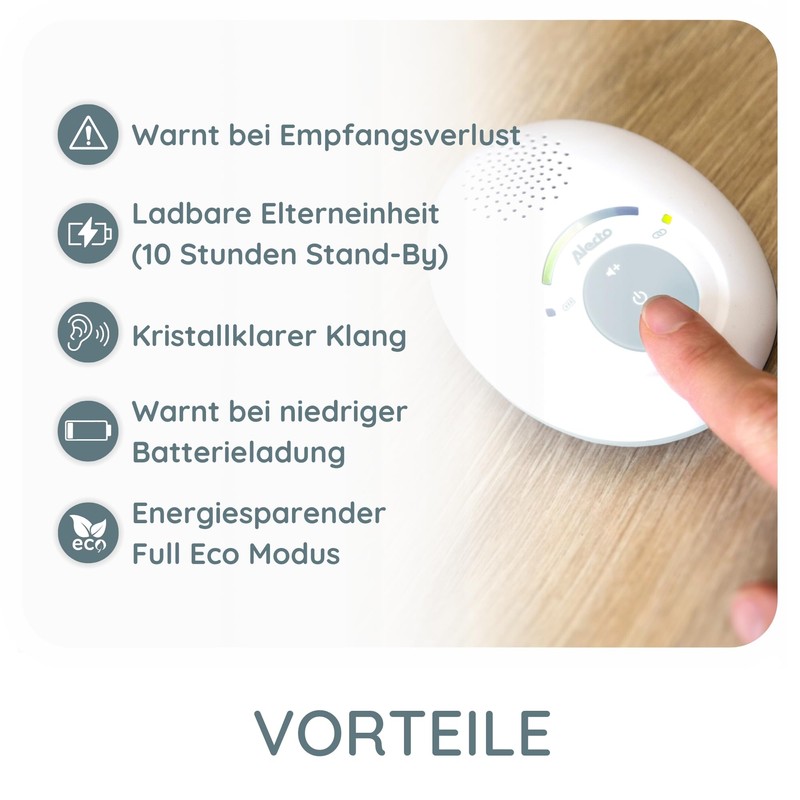 Alecto DBX110 Baby Monitor Audio - Digital Baby Monitor with