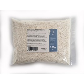 Potassium Sorbate 100g - E202 Preservative, Food Grade for Wine Making Supplies, Brewing, Mead - Premium Food Preservative Stabilizer for Preserving Jam, Cakes