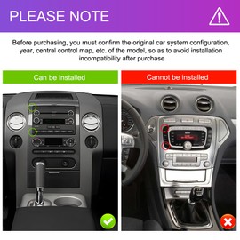 [8 CORE 4G+64G] Car Radio for Ford F150/F250/F350 2004-2014 with Wireless Carplay/Android Auto, 7 Inch Android 13 IPS Touch Screen Car Stereo, Bluetooth, GPS, WiFi, SWC, DSP + Backup Camera