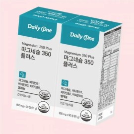 Daily One Magnesium 350 Plus High Capacity Large Capacity 900mg / 데일리원 마그네슘 350 플러스 고함량 대용량 900mg X 90정 2통 2146292688 4900059