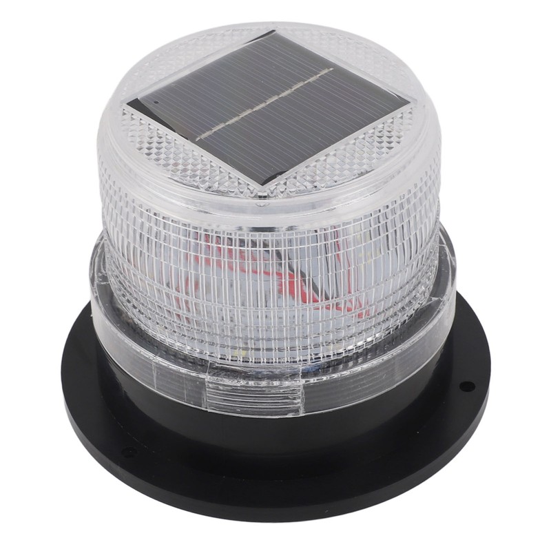 Solar Strobe Warning Safety Flashing Light Waterproof LED Emergency Warning