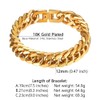Prosteel Wrist Chains for Men Square Bracelet Gold Plated Stainless