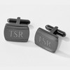 THINGS REMEMBERED Engraved Gunmetal Cufflinks (Free Customization)