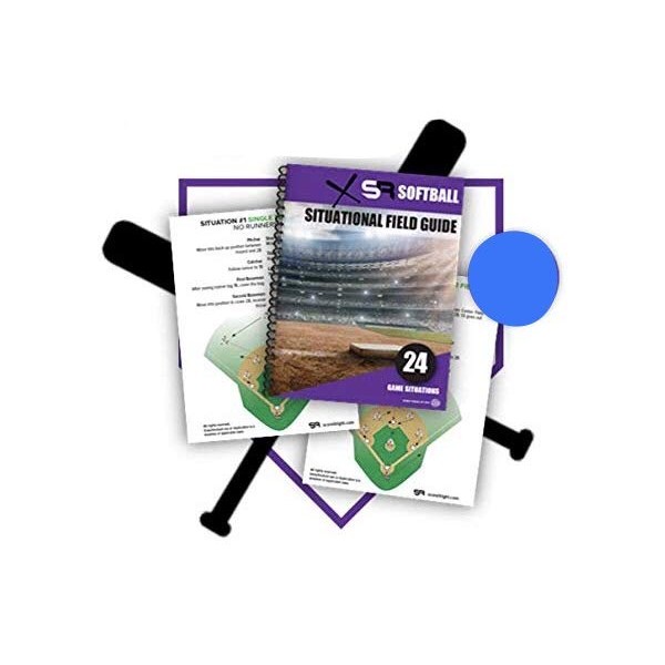 Score It Right Softball Situational Guide – Premium Situational Field Guide for Coaches, Players, Parents – Detailed Softball Field Guide – Thick Cardboard Paper – 24 Game Situations
