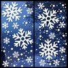 Extra Large Snowflake Window Clings Christmas Decorations, White Snowflakes Clings