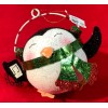 Pier 1 Imports 5" Glitter Penguin Ball w Headphones Christmas