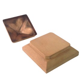 4x4 Traditional Flat Wood Post Caps with Copper Pyramid (4-Pack) - One-Piece Miterless - Fence & Deck Protection (4, 3-1/2 in.)