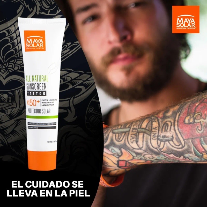 Protector Solar Especial Tatuajes Fps Maya