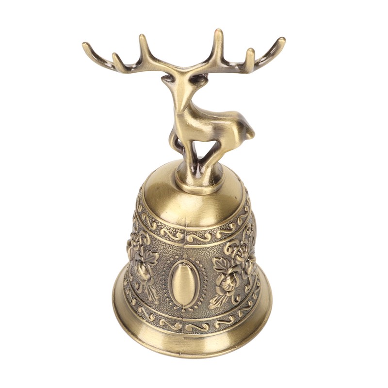 Deer Shape Hand Bell Vintage Plating Process Rustproof Polished Finish