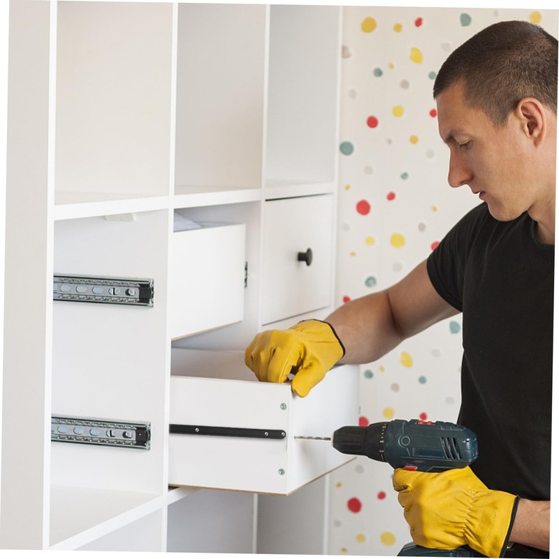 Operitacx 2Pcs Punch Drawer Slides Durable Undermount Drawer Runners for