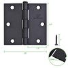 Door Hinge 3 1/2 Inch Interior Door Hinges Satin Nickel