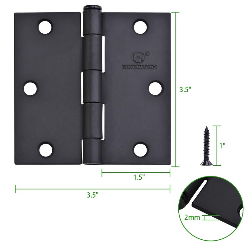 Door Hinge 3 1/2 Inch Interior Door Hinges Satin Nickel