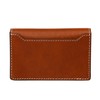 MASSENI Luxury Italian Leather Business Card Holder, Tan Genuine Leather,