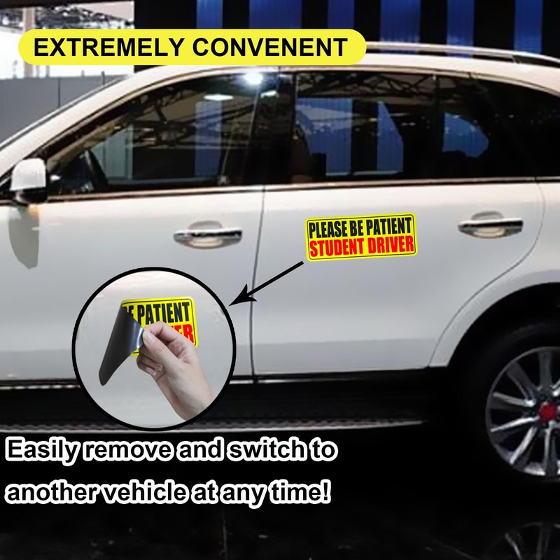 3pcs Student Drive Magnet for Car, Please Be Patient Student