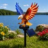 Solar Eagle Garden Light 9.84in Patriotic LED Outdoor Stake Memorial
