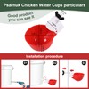 Psarnuk Chicken Waterer Cups (16 Pack/Red) - DIY Automatic Large
