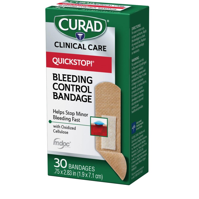 Curad CURAD QuickStop! Flex-Fabric Bandages, 0.75x2.83 Inch, 30/Box, One Box