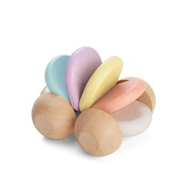 PlanToys Preschool Push and Pull Car (5254) | Pastel Color Collection |Sustainably Made from Rubberwood and Non-Toxic Paints and Dyes