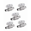 (Pack of 5) EFIELD 1/4 Turn Straight Stop Valve Barb