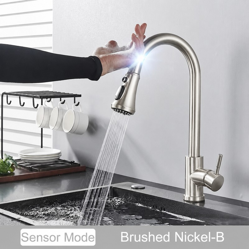 Touch Kitchen Faucet for Sink – Pull-Out Sprayer with 360°