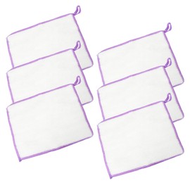 leruiyezs Bamboo Dish Cloths Pack of 6, Highly Absorbent Bamboo Towels 18 x 23 cm, Environmentally Friendly Bamboo Towels for Cleaning, Double Layer Dish Cloths for Kitchen, Bathroom and Household