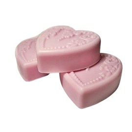 3 Pc Extra Large Heart shaped Fresh Cut Rose Scented Soap Set - Shea Butter Goat Milk Soap
