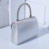 Shiny Dinner Bag Handbag Rhinestone Bow Box Bag Small Square