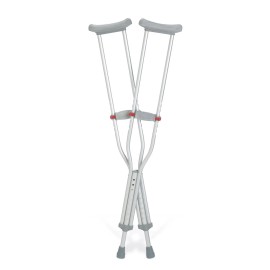 Medline Guardian Aluminum Red-Dot Crutches, Tall Adult, 1 Pair
