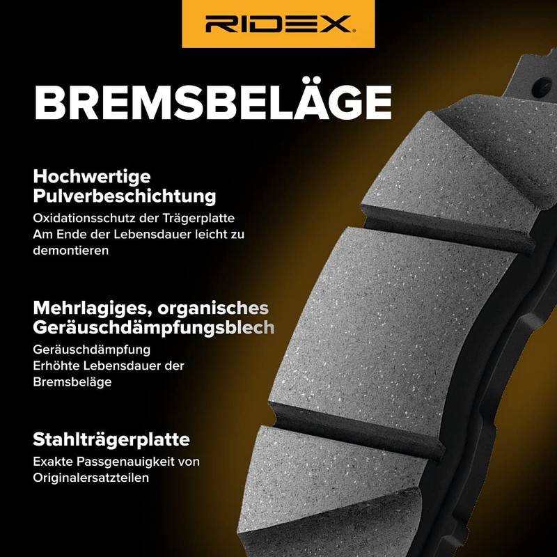 RIDEX Brake Pads Set Brake Blocks Brake Stones Set Rear
