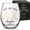 ZWV Gifts for Book Lovers Women Wine Glass,Bookish Gifts For