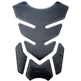 QIUMING Tankpad 3D Carbon Braun Optik universell kompatibel Wasserdicht Lackschutz für Auto Motorrad Tank 3D Motorrad Tankschutz Sport Aufkleber für Motorrad Tanks SCHWARZ 14 x 19.5 cm