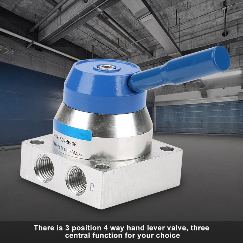 G1/4" Thread 3 Position 4 Way Aluminium Alloy Pneumatic Hand