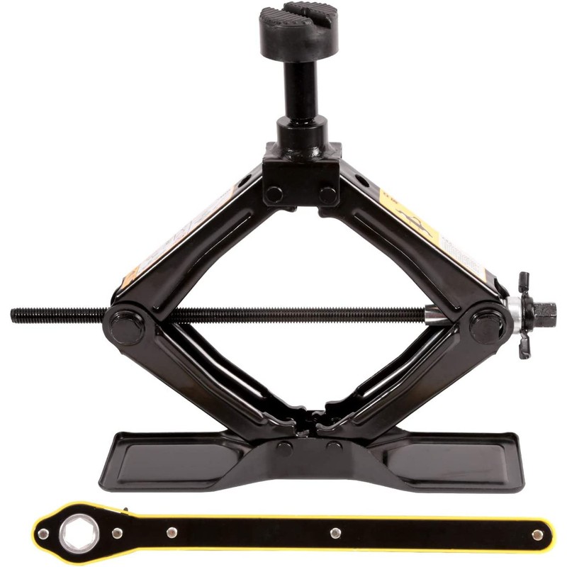 Steel Scissor Jack for Car 1.8 Ton Oversized Base, Portable,