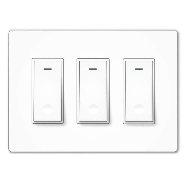 MOES WiFi Smart Light Switch,3 Gang No Screw Panel Smart