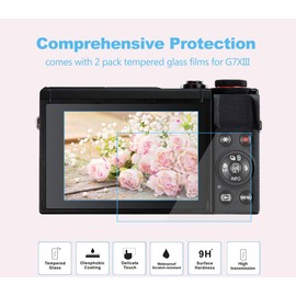 Pocoukate - Funda para cámara Canon G7X Mark III, funda protectora de silicona suave con cubierta de lente extraíble para cámara Powershot G7X Mark iii, con protector de visualización G7X Mark III,