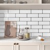 Wallercity 10PCS White Brick Peel and Stick Backsplash for Kitchen